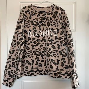 Brunette the label Blonde cheeta print sweater